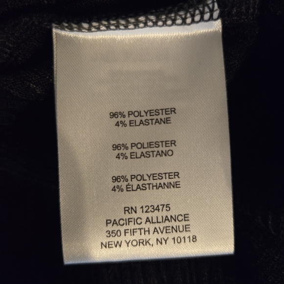 Jones New York, Solid Black High Neck Blouse With Zippered Back, Size Medium - Picture 7 of 7